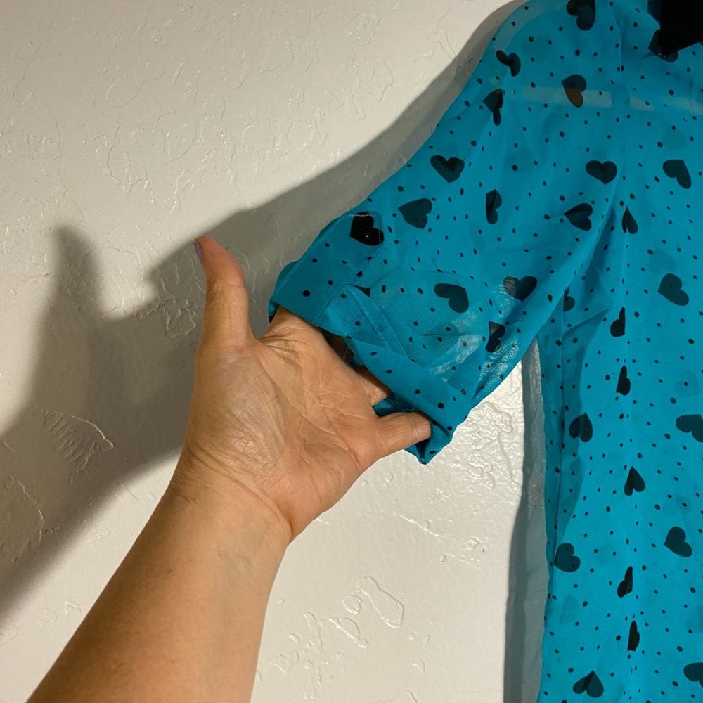 Nwt-Speechless Sheer Button Down, Size Xl. - image 7